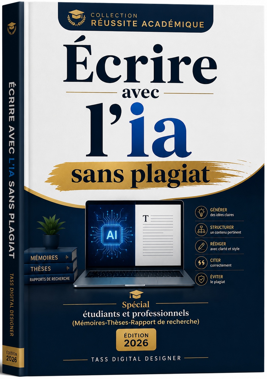 Couverture du guide Écrire avec l'IA sans plagiat